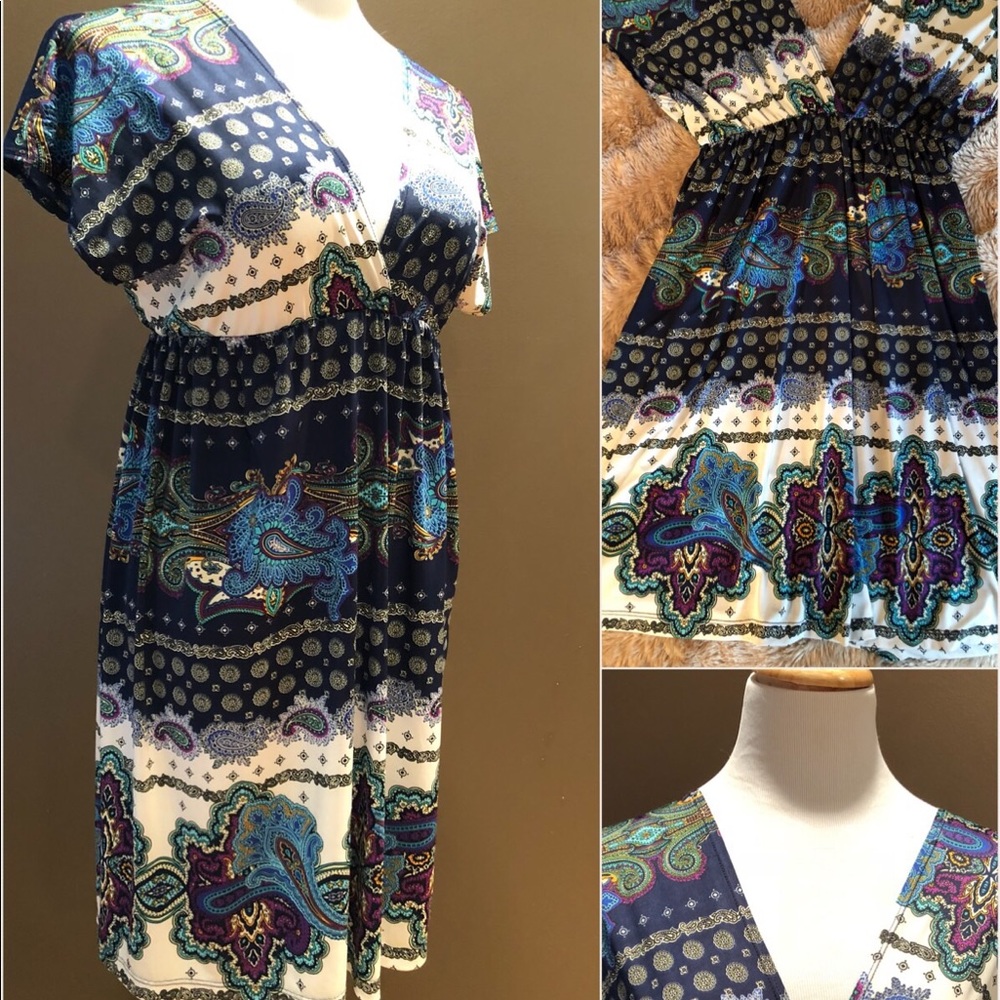 V neck dress